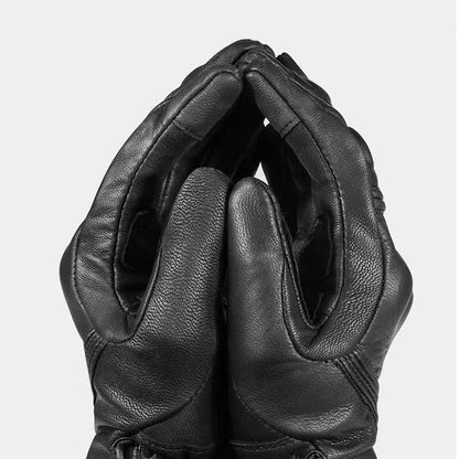 Leather Touchscreen Motorcycle Gloves - Warm & Durable