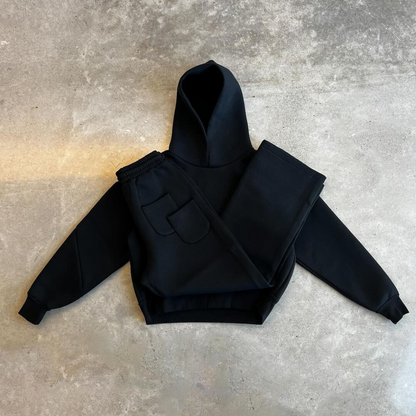 BLACK OVERSIZED TRACKSUIT