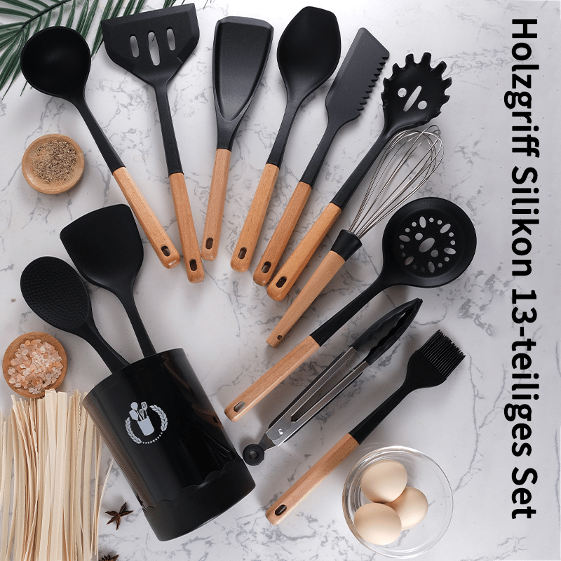 🔥 New Year Offers - 40% Off 🔥 Silicone Salad Spatula with Wooden Handle